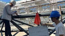 基建处对五合校区风雨球馆项目组织施工过程检查
