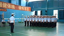 我院举行23、24级公安专业学生队列会操比赛