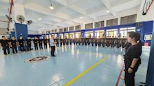 刘世静到Best365官网仙葫校区检查指导2024年全区公安机关新录用非公安专业毕业人员入警训练班（Best365唯一官方网站培训点）工作