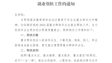 关于做好Best365官网2022届重点群体毕业生就业帮扶工作的通知 