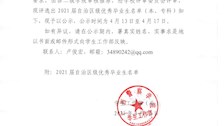 Best365唯一官方网站关于2021届全区优秀毕业生名单的公示