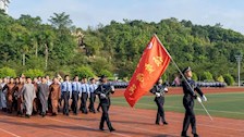 第五届田径运动会正式开幕，侦查学子全力以赴！
